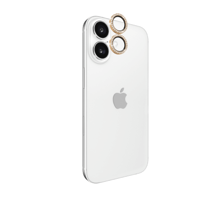 iPhone 16＆iPhone 16 Plus用 kate spade（R）カメラレンズ強化保護ガラス／ゴールド
