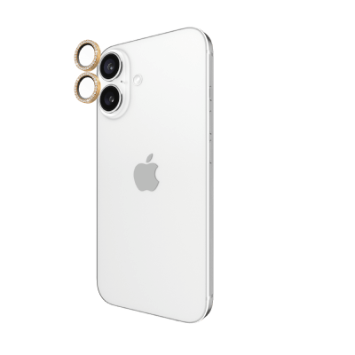iPhone 16＆iPhone 16 Plus用 kate spade（R）カメラレンズ強化保護ガラス／ゴールド