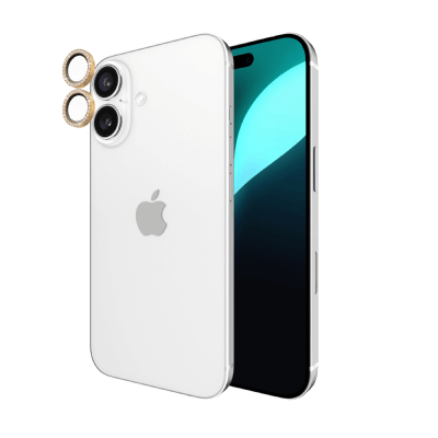 iPhone 16＆iPhone 16 Plus用 kate spade（R）カメラレンズ強化保護ガラス／ゴールド
