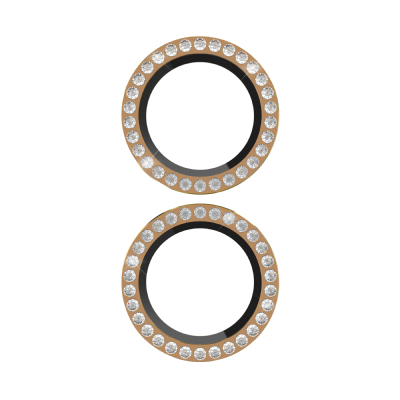 iPhone 16＆iPhone 16 Plus用 kate spade（R）カメラレンズ強化保護ガラス／ゴールド