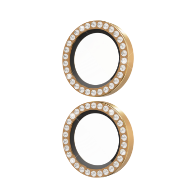 iPhone 16＆iPhone 16 Plus用 kate spade（R）カメラレンズ強化保護ガラス／ゴールド