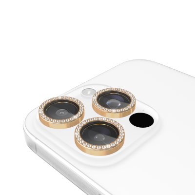 iPhone 16 Pro＆iPhone 16 Pro Max用 kate spade（R）カメラレンズ強化保護ガラス／ゴールド