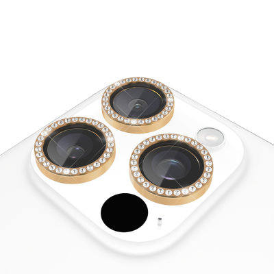 iPhone 16 Pro＆iPhone 16 Pro Max用 kate spade（R）カメラレンズ強化保護ガラス／ゴールド