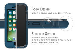 LIFEPROOF NUUD for iPhone 7/7 Plus ツマミ形セレクタスイッチ
